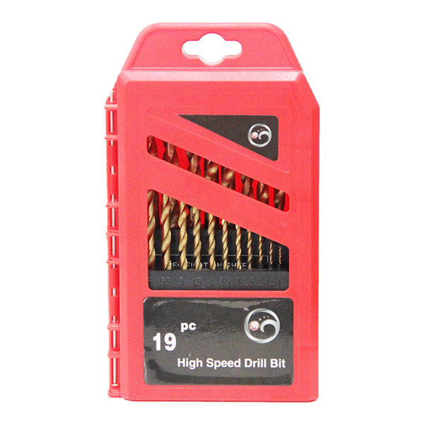 DIN338 19PCS titanium coated twist drill bit set