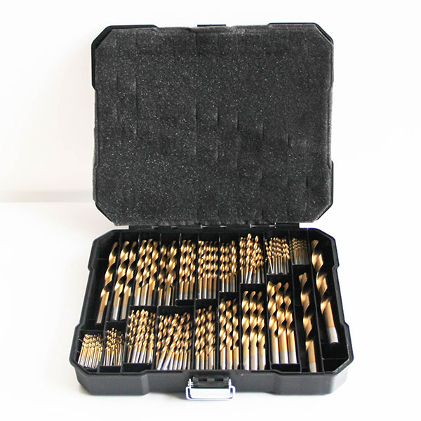 230PCS titanium coated twist drill bit set with plastic box