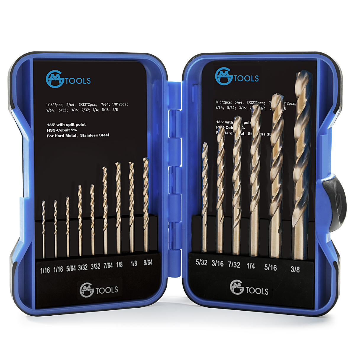 13PCS HSS Cobalt Twist Drill Bit Set